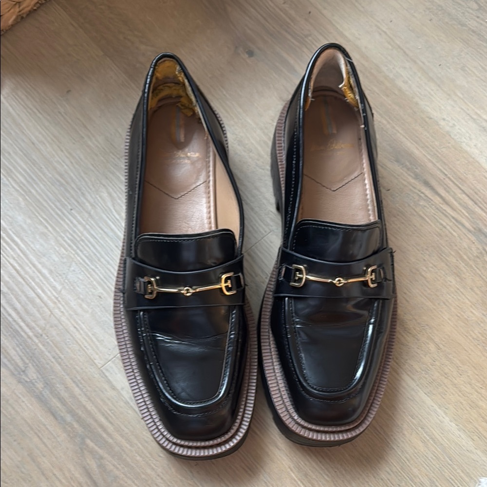 SAM EDELMAN BLACK LAURS LUG SOLE LOAFER